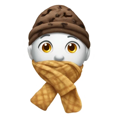 Cookie with scarf sticker