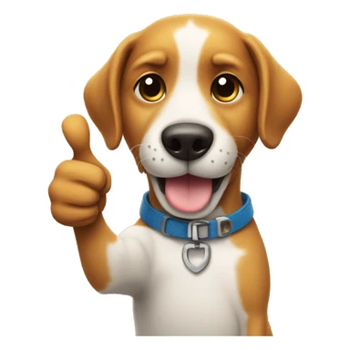 Dog giving thumbs up sticker