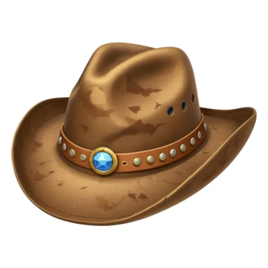 cloth cowboy hat, not knitted. sticker