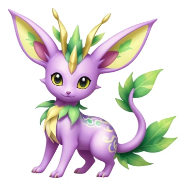 Shiny Exotic Cute Adorable Majestic Ethereal Sparkly Flygon-Espeon-Leafeon-Shaymin-Hybrid-Creature with pattern-markings sticker