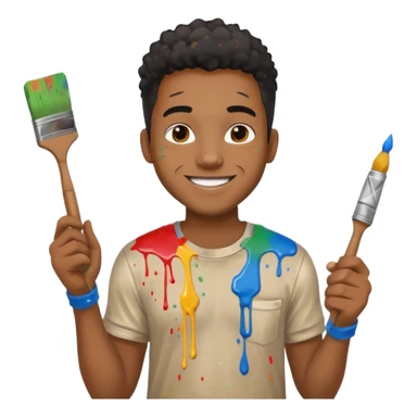 Street Painter black man sticker