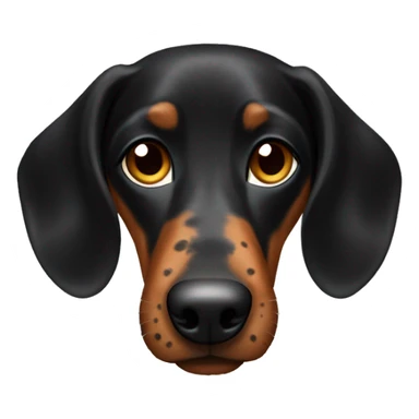 black dashound with brown spots sticker