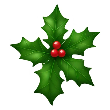 christmas holly bow sticker