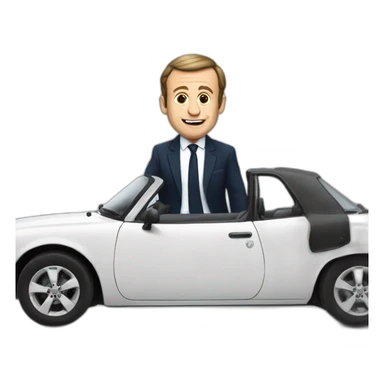 macron dans une voiture sticker