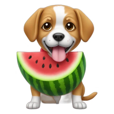Dog-in-watermelon-costume sticker