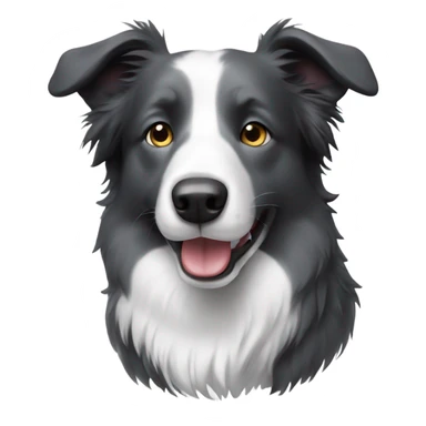 Grey border collie  sticker