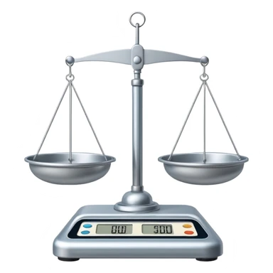 A schematic drawing of a balance scale. sticker