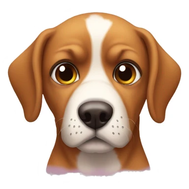 Emoji de un perro con los ojos enamorados  sticker