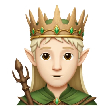 Elven King wooden crowen out of sticks sticker