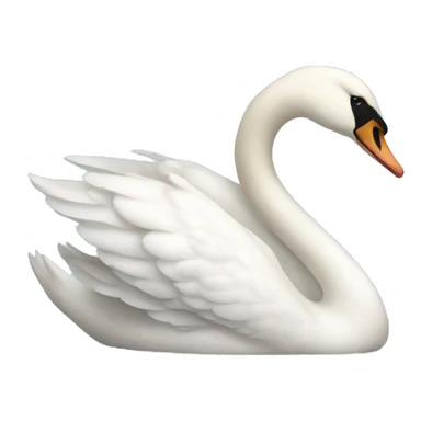 Swan with a bow sticker