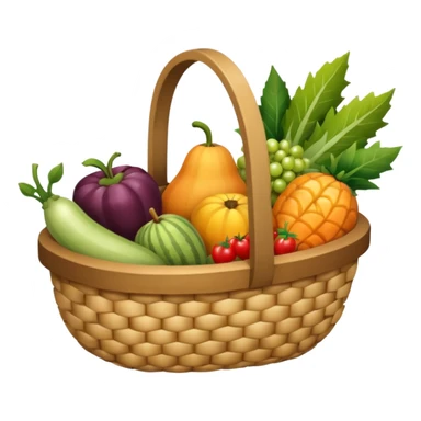 panier de fruits et légumes de saison hiver sticker