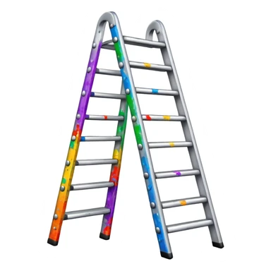 Metal ladder with paint splatters sticker