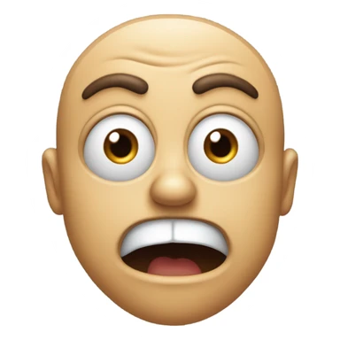 Very Scared circle face  sticker