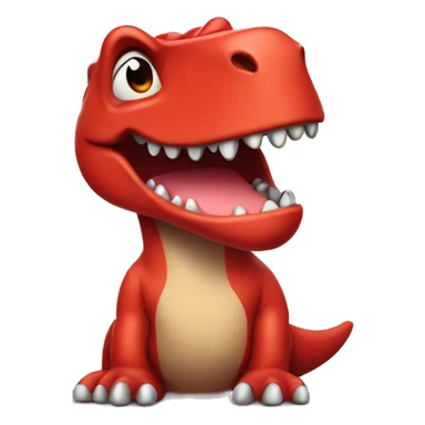 cute red t-rex  sticker