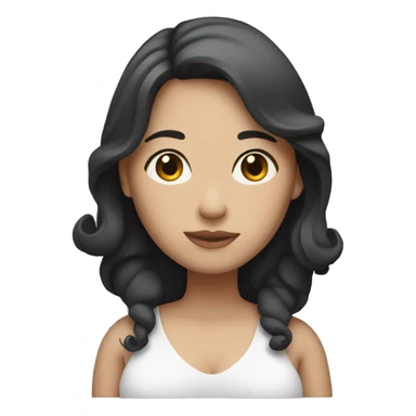 White pregnant woman with dark, shoulder length hair sticker