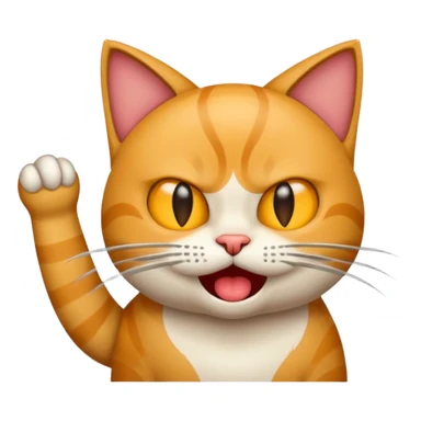 gato scratching and mad sticker