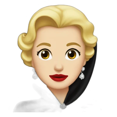 Grace kelly crying wearing black veil sticker