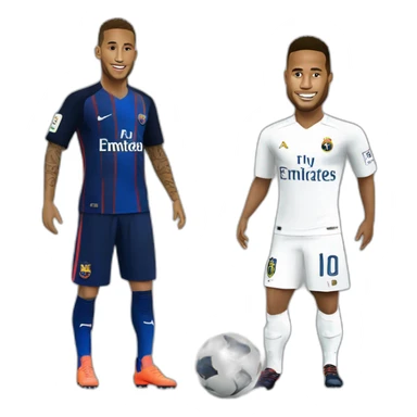Neymar jr qui tacle Ronaldo sticker