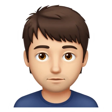 Man with messy fringe sticker