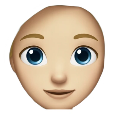 A whale as a staffed animal with a blonde girl with blue eyes and blond hair sticker