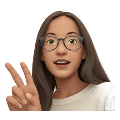 girl in white sweater indoors sticker