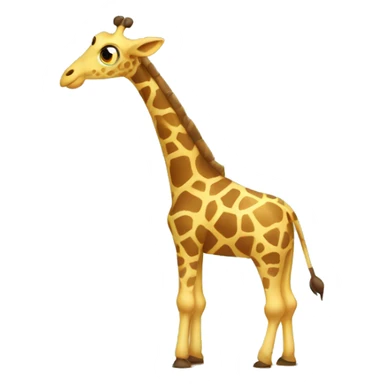 a giraffe making pilates sticker