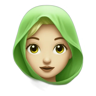 A beautiful imaginary veiled girl with a picture that delights the viewer, her eyes are beautiful green. sticker