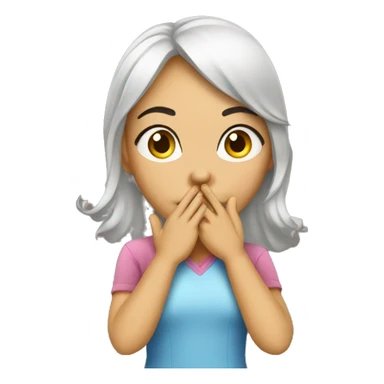 girl blowing kisses sticker