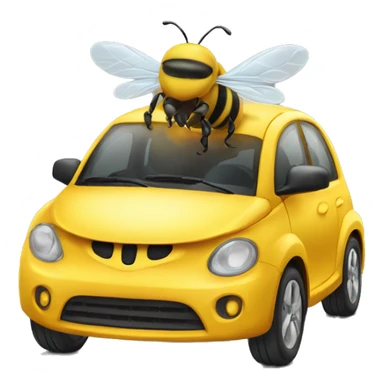 bee on car sticker