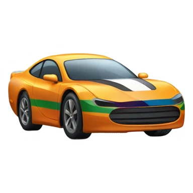 Animated Race car wearing sunglasses sticker