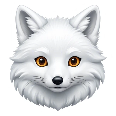 white fox sticker