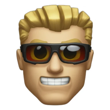 Duke nukem head shot sticker