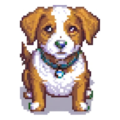 playful dog sticker