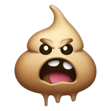 Angry poop sticker