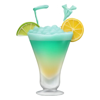 Cocktail with sea foam sticker