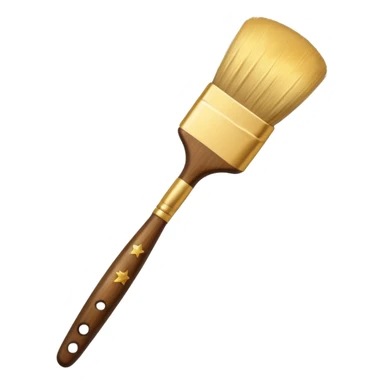 a painting brush with shiny stars, make it modern style sticker