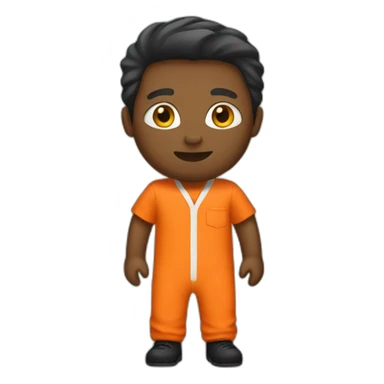 Prison orange jumpsuit sticker