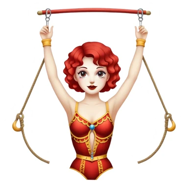 Vintage Circus Trapeze artist sticker