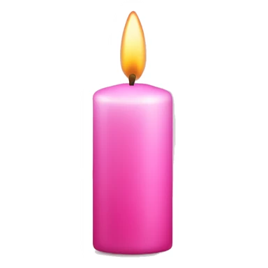 Pink christmas candle sticker