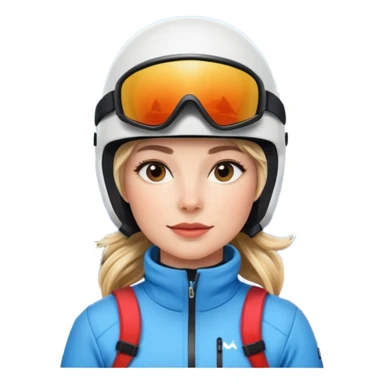 Woman Skiing Background Matterhorn sticker