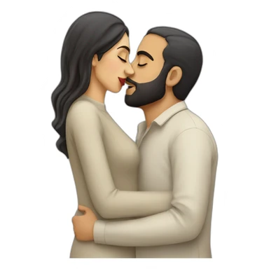 israeli woman kissing arab man sticker