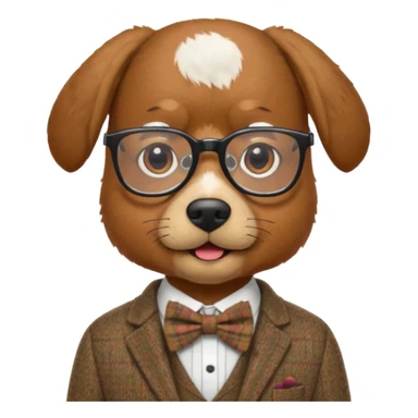 Professor dog sticker