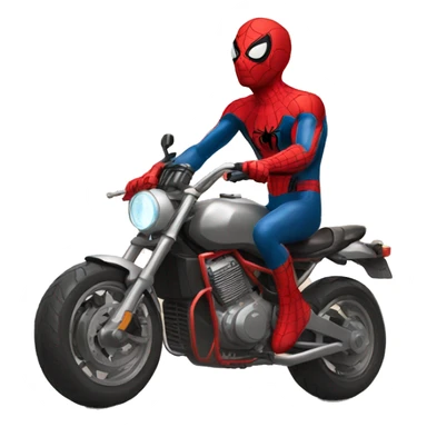 Spider-Man on a motorcycle sticker