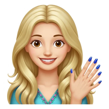 long haired woman nail art sticker