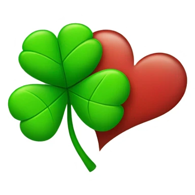  four-leaf clover with a lot of mini heart sticker