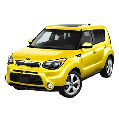 yellow Kia Soul car sticker