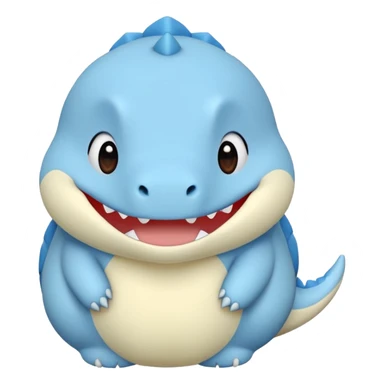 baby blue dinosaur cartoon squishmallow sticker