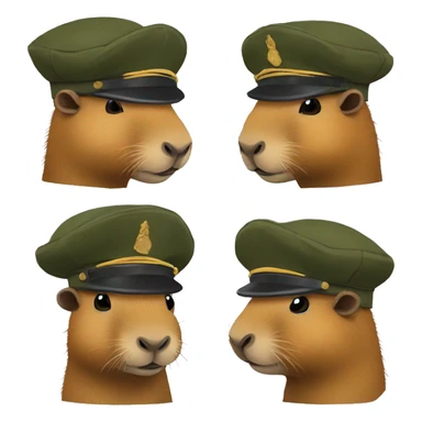 capybara military commando beret sticker