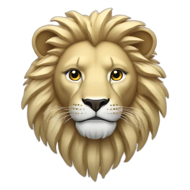 a lion in white color like solder sticker