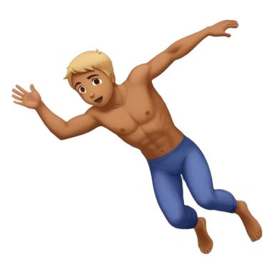 Man falling off a building backwards sticker